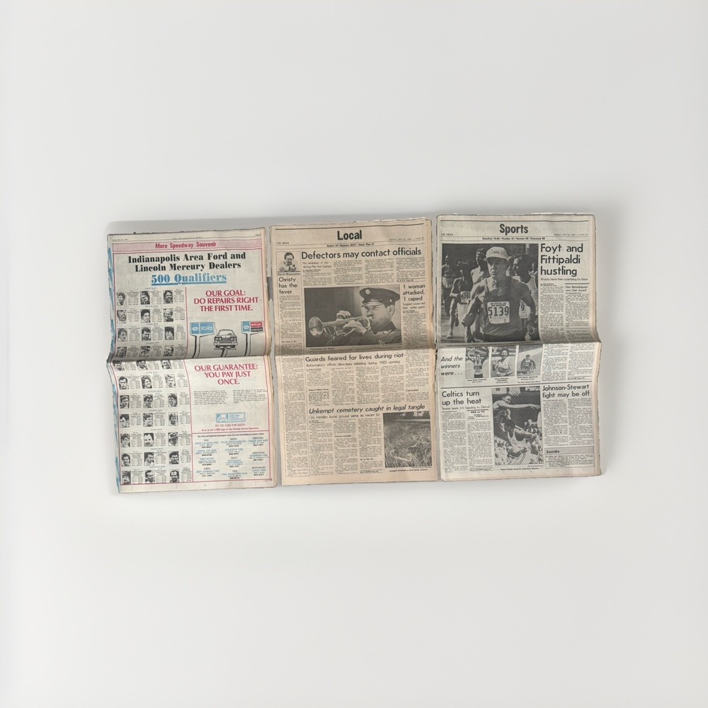 The Indianapolis News May 22, 1987 Indy 500 Qualifiers